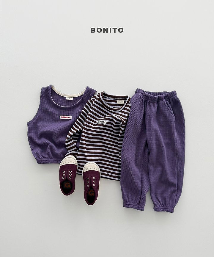 Mini Waffle Vest Set - BONITO - 004