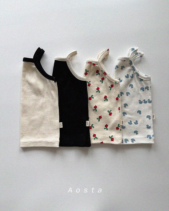 ●｜即納｜rib string sleeveless / aosta