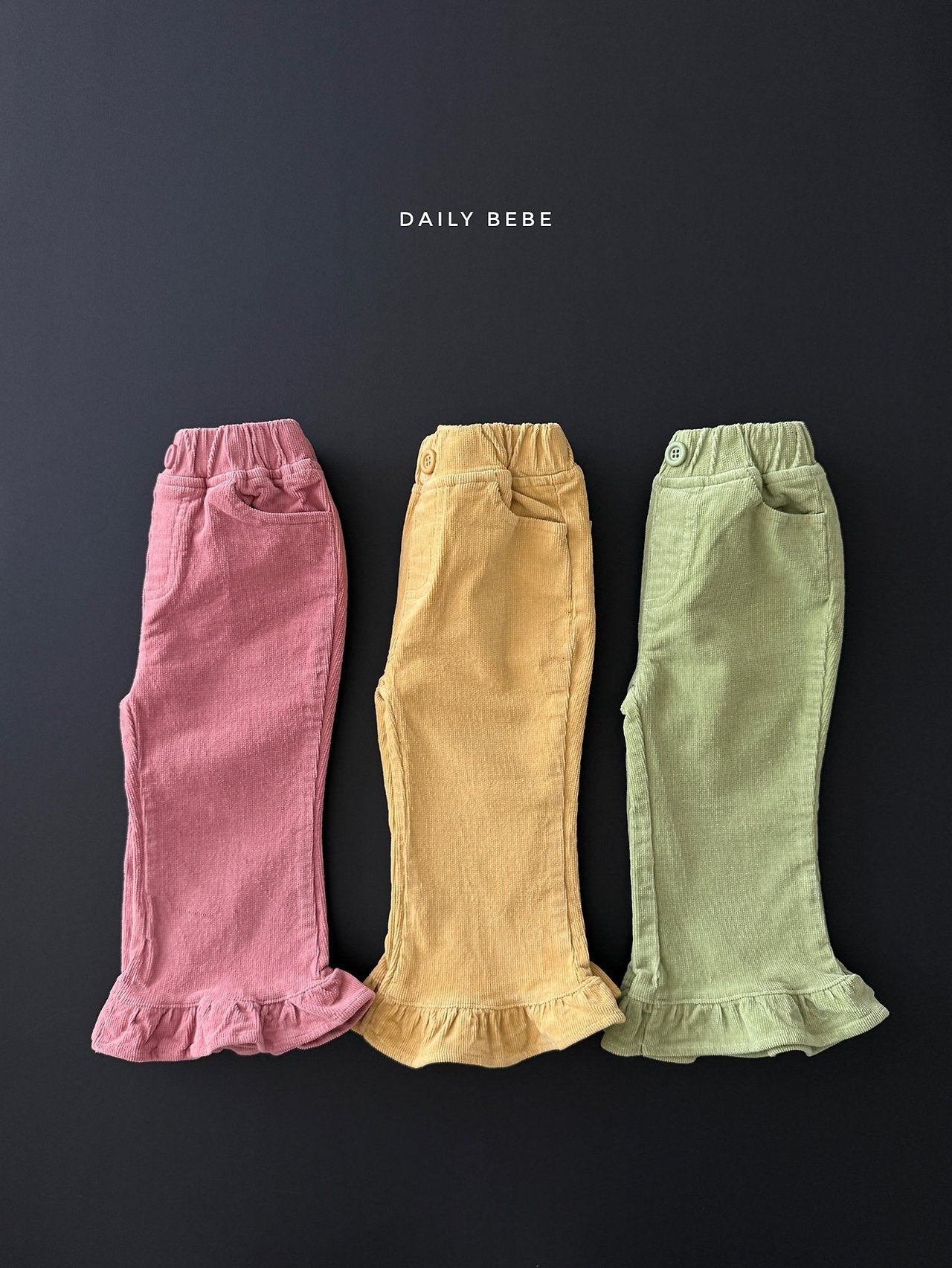 Corduroy Bootcut Pants-dailybebe-11