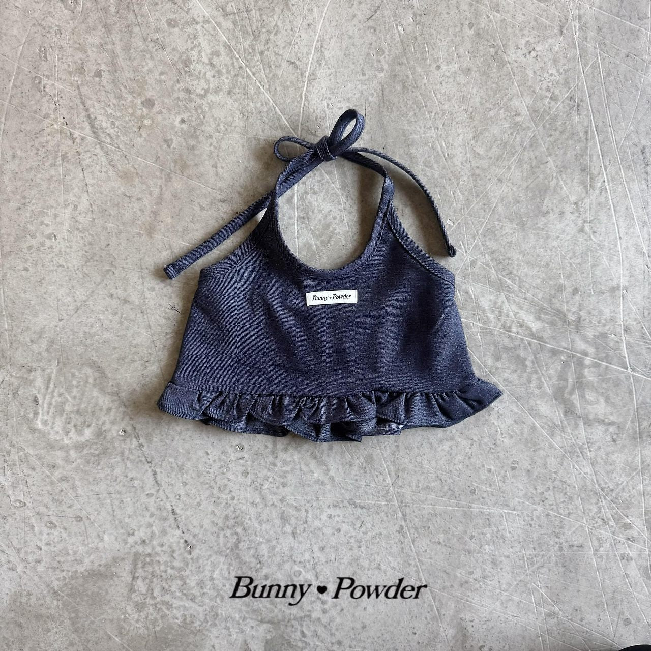 denim halter bustier -bunnypowder-94