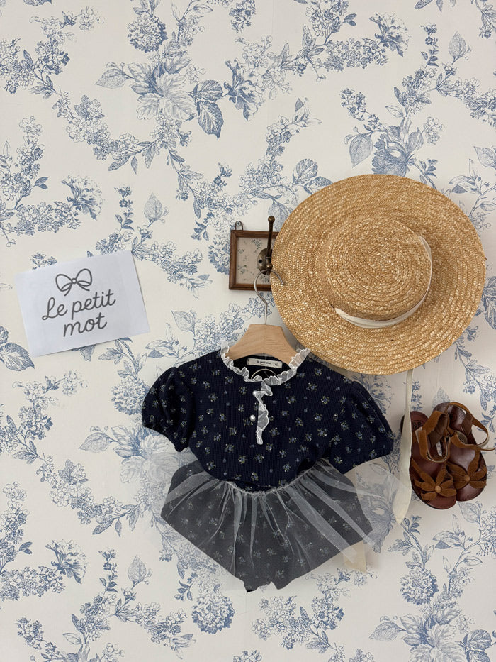 Flower Waffle Tulle Set-le petit mot-2