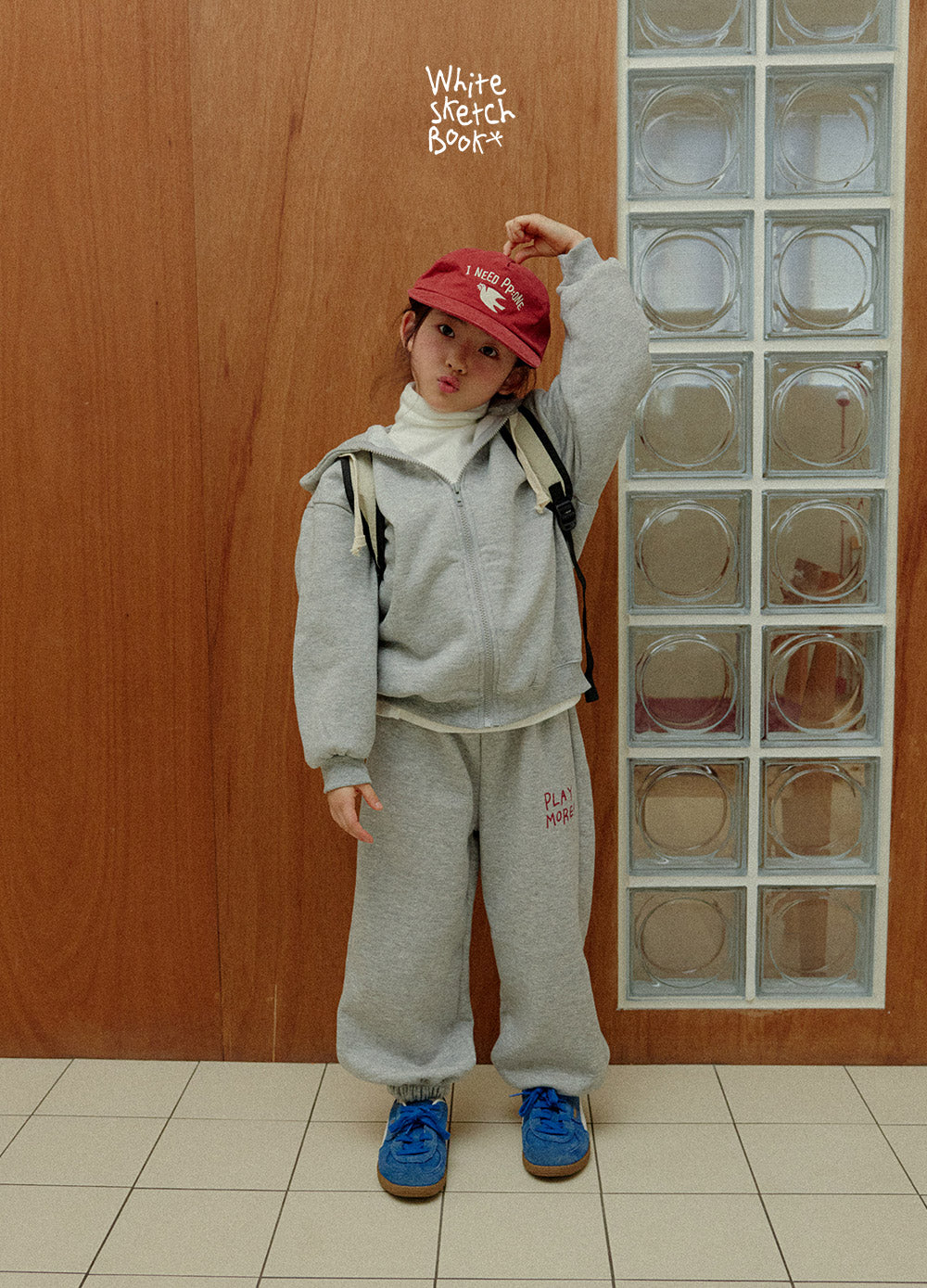 Play Brushed Jogger Pants-White Sketch Book-28