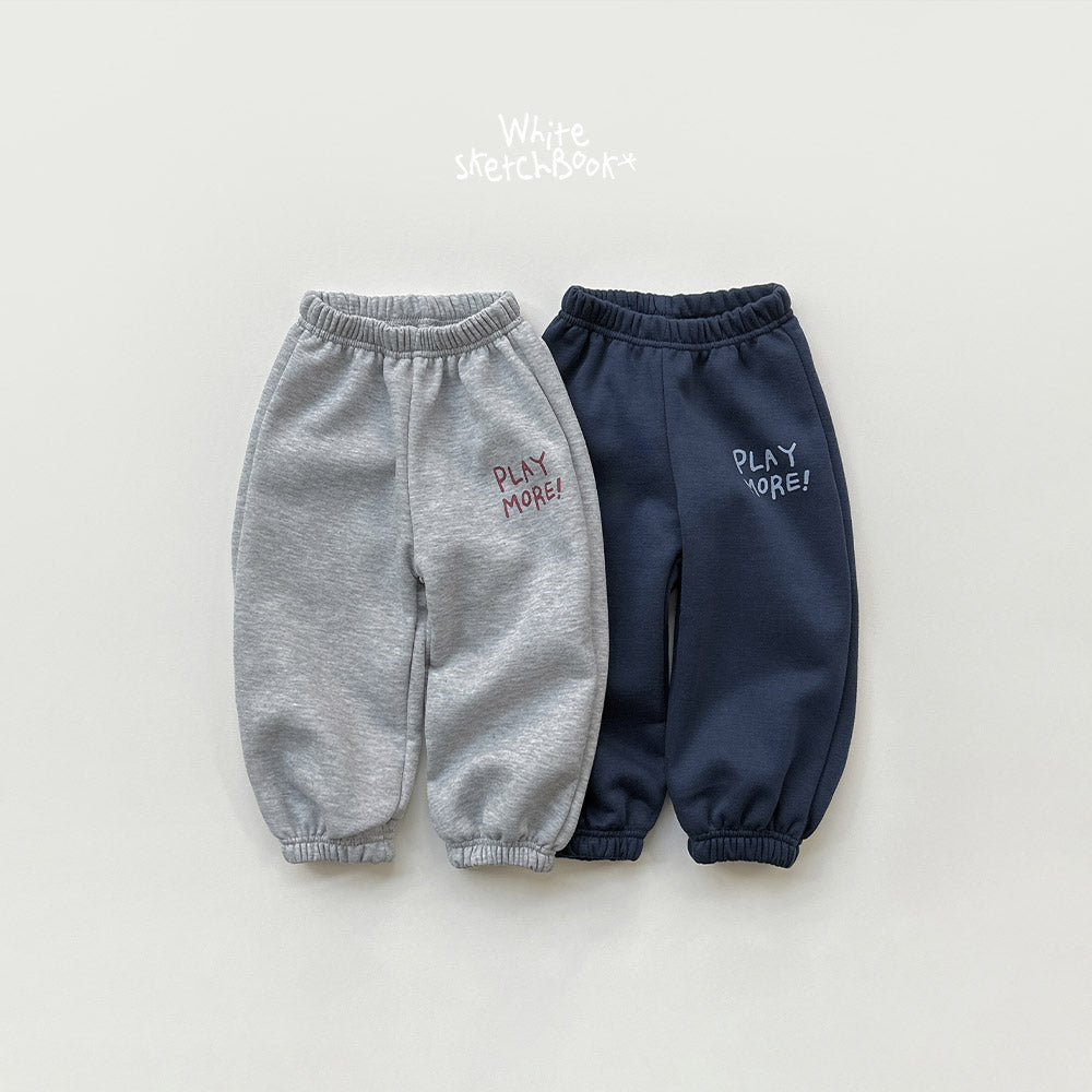 Play Brushed Jogger Pants-White Sketch Book-28