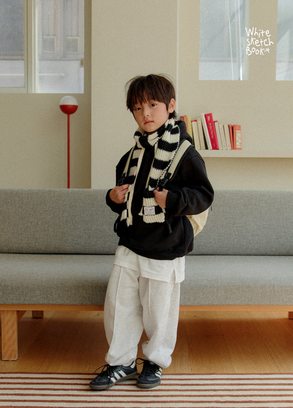 Winter Fleece Pintuck Pants-White Sketch Book-29