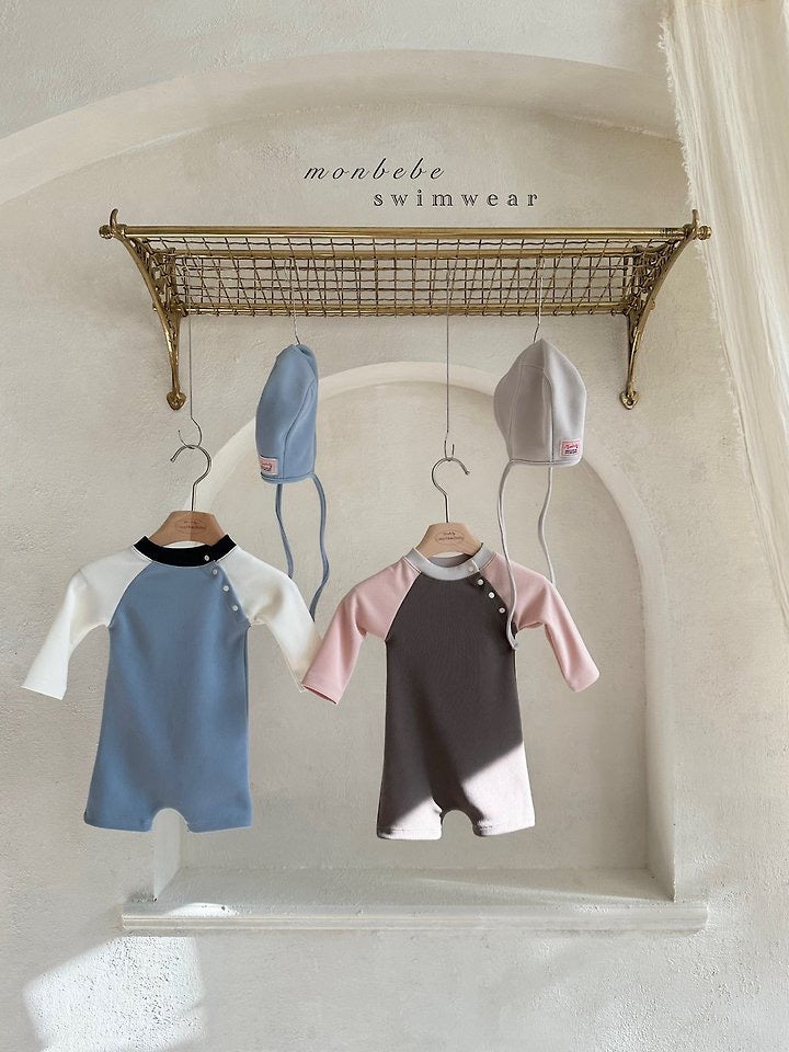 multi balm swim suit (with swim bonnet ) / monbebe -68