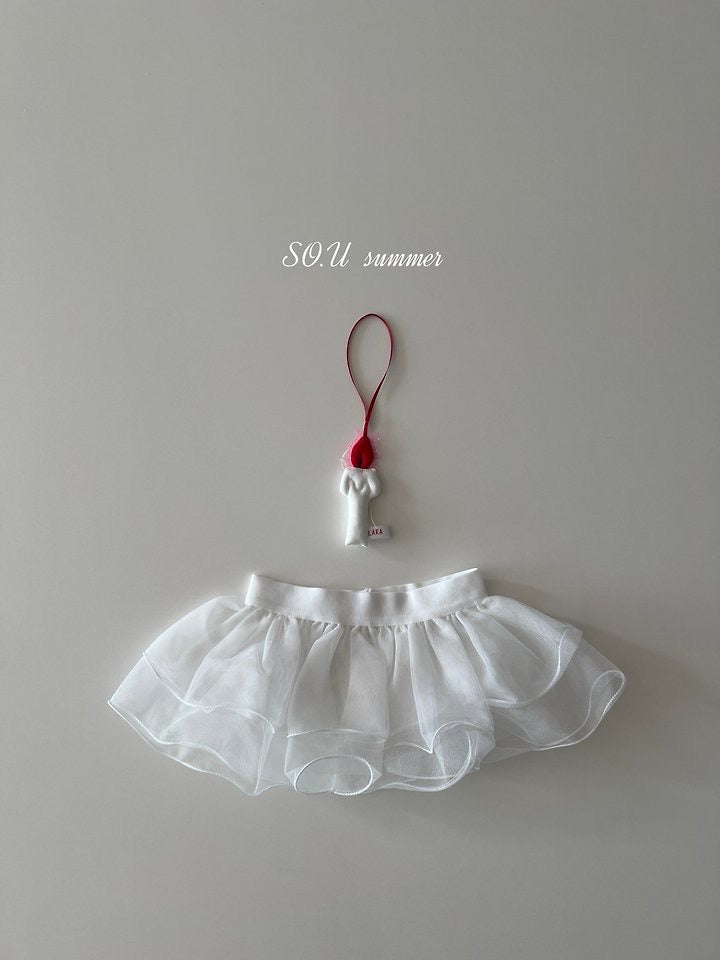 2-tier tulle band skirt-SO.U-8
