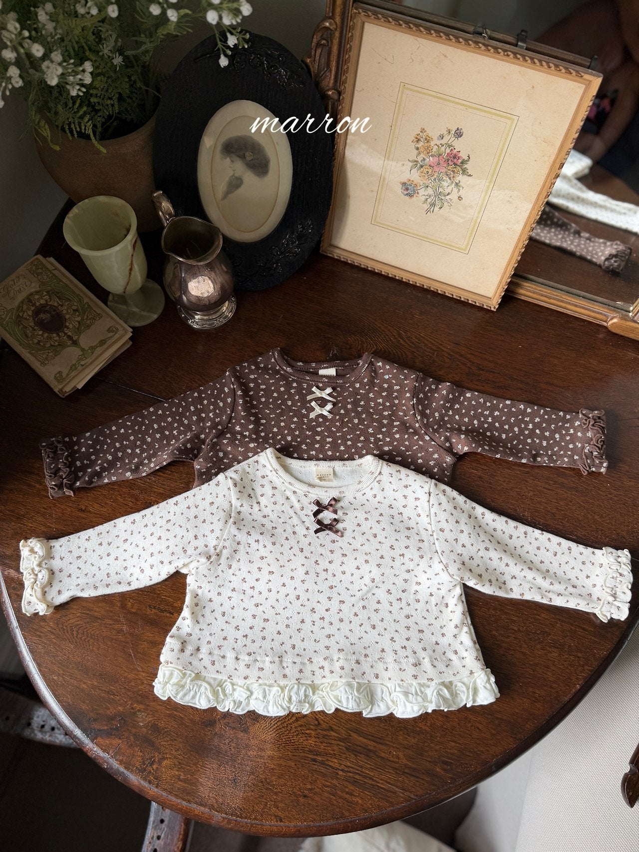 Frill T-Shirt-MARRON-39
