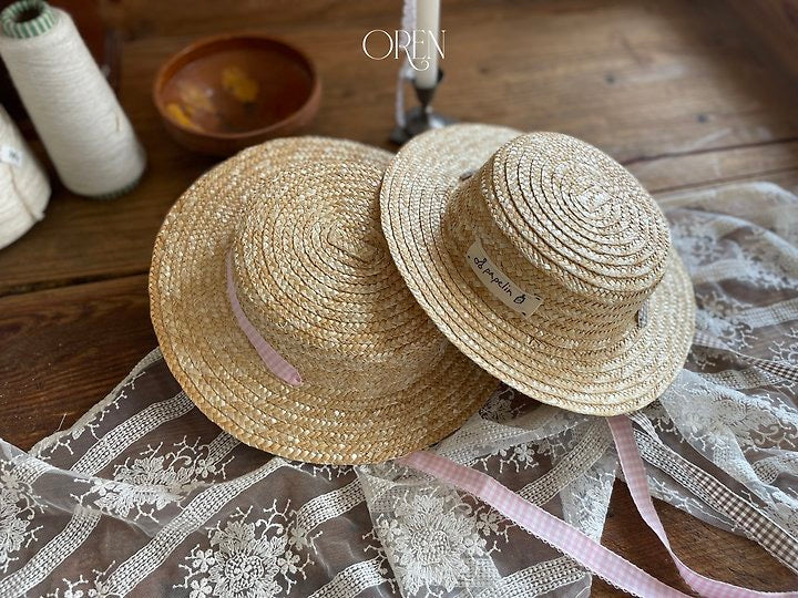 Florent Flat Ribbon Straw Hat- OREN /2- 47