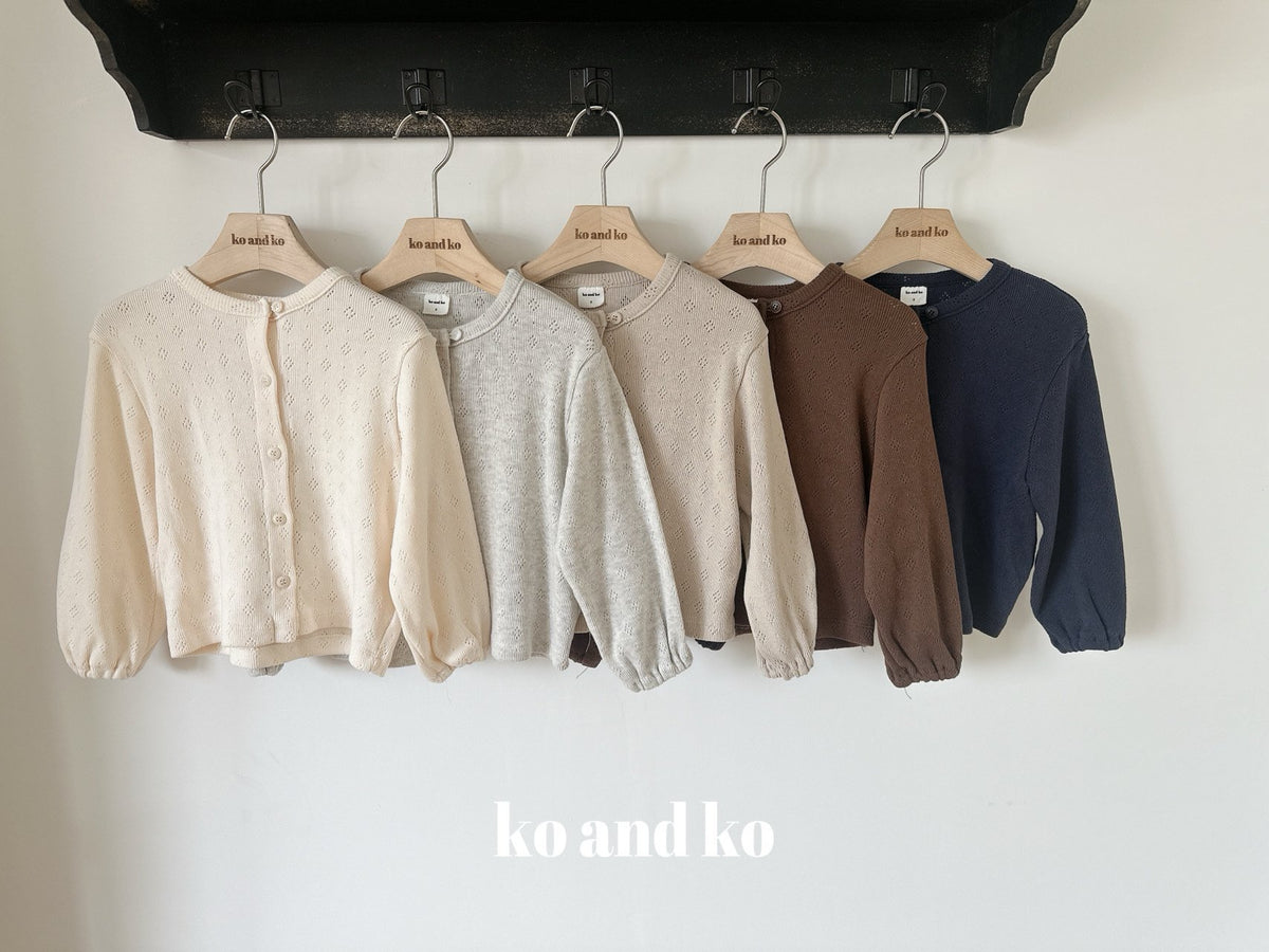 Eyelet Cardigan-ko and ko-22