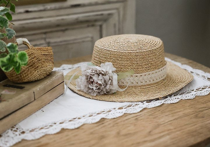 Mitchell Flower Straw Hat-FLO-45