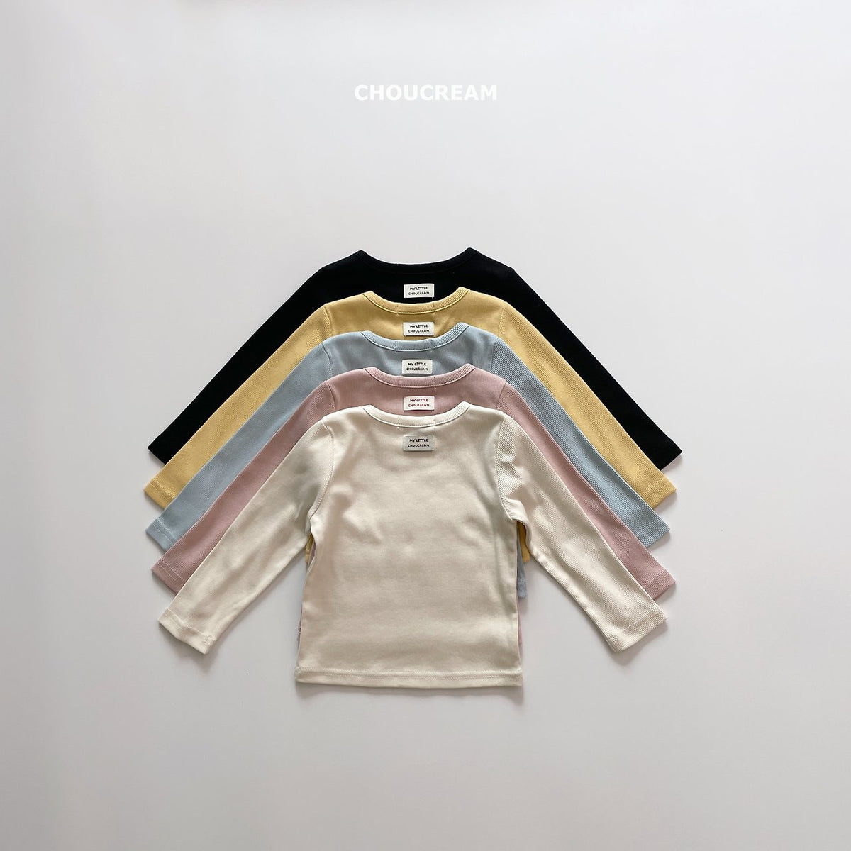 Solid Ribbed T-Shirt-CHOUCREAM-34