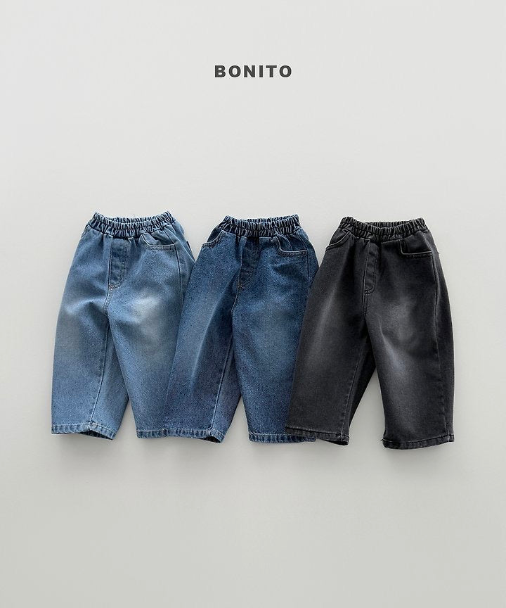 Brush Wash Denim Pants - BONITO - 053