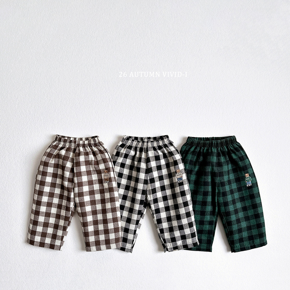Bibi Bear Check Pants-vivid-i-12