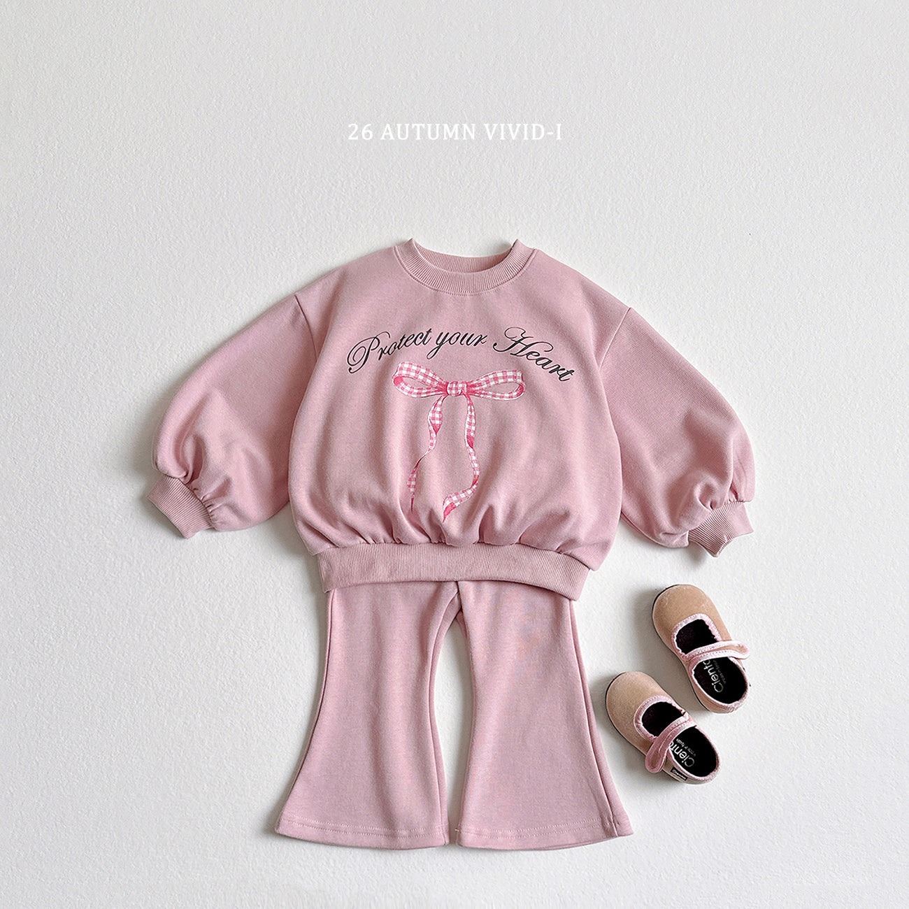 Pink Ribbon Flared Set-vivid-i-93