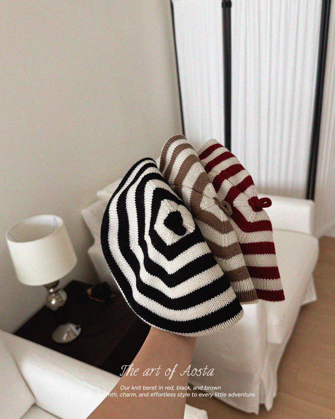 Knit Cookie Beret-Aosta-7