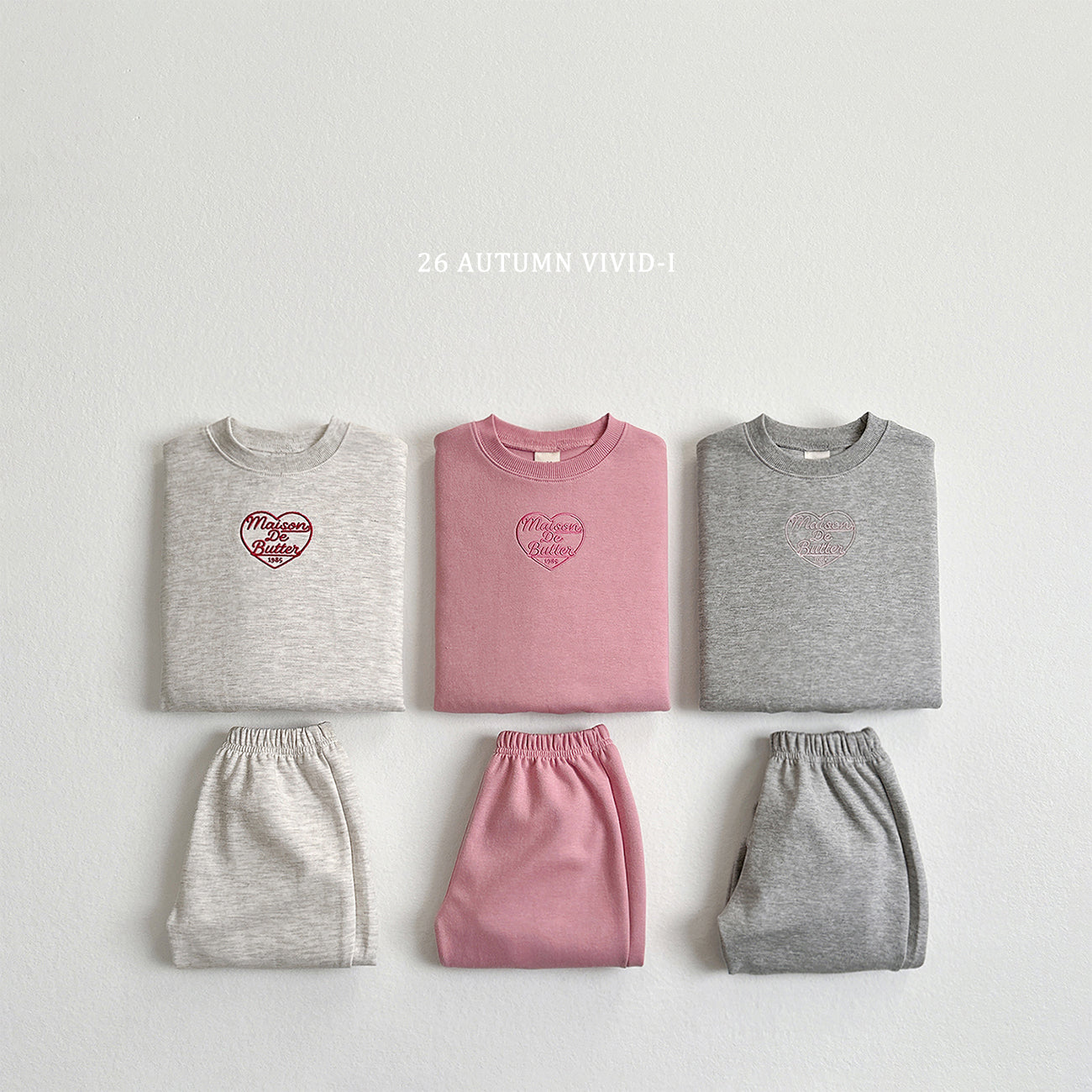 Heart Embroidered Set-vivid-i-94