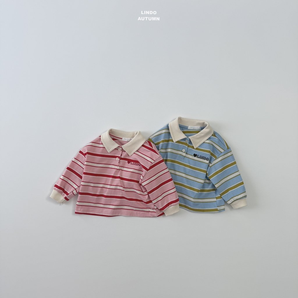 Embroidered Collar Tee-LINDO-12