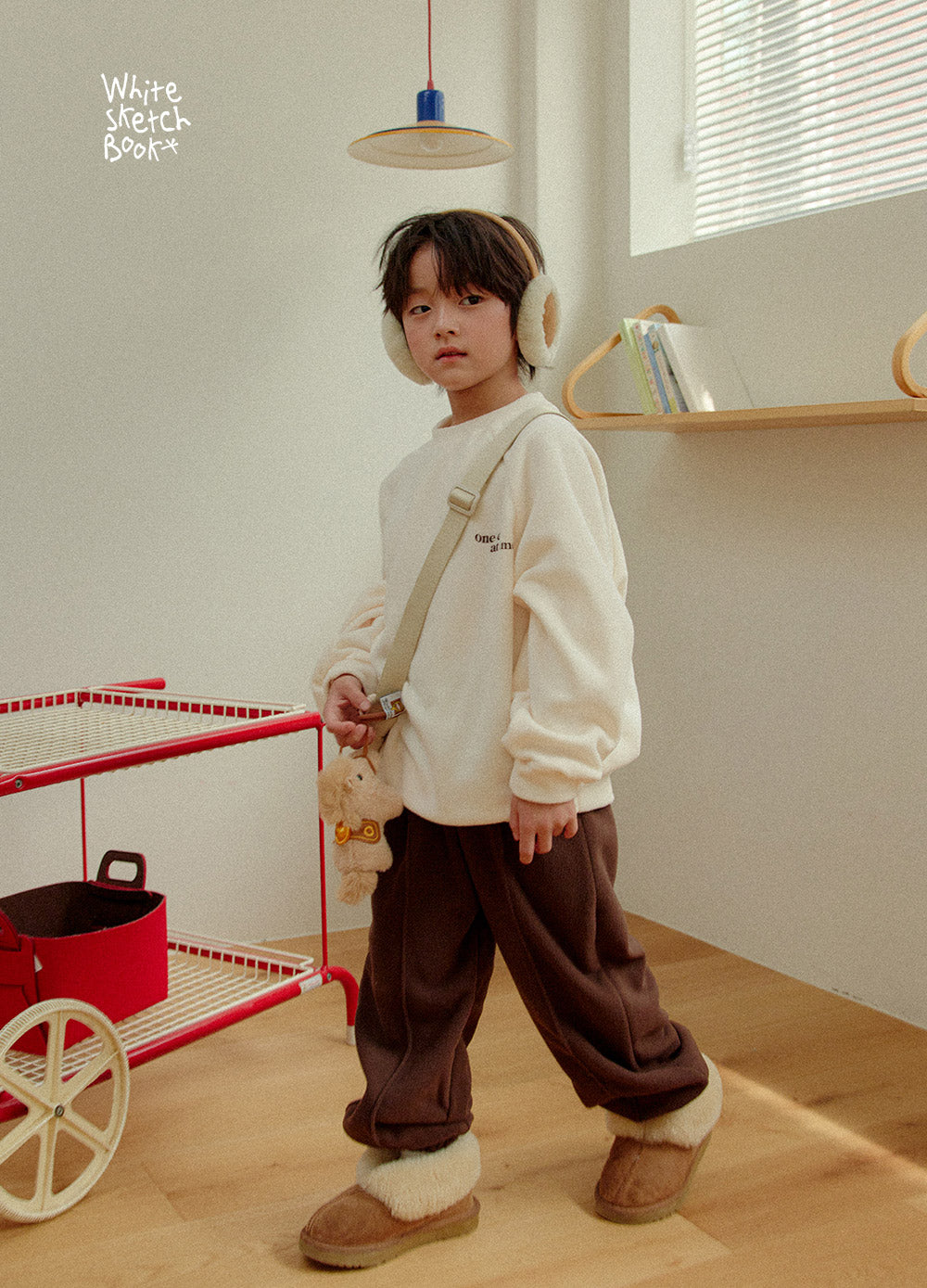 Fleece Pintuck Pants-White Sketch Book-30