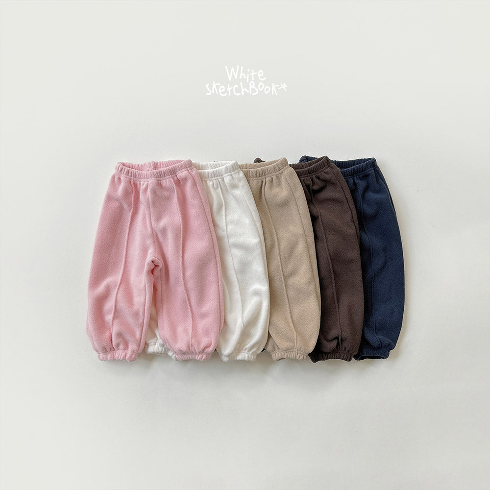 Fleece Pintuck Pants-White Sketch Book-30