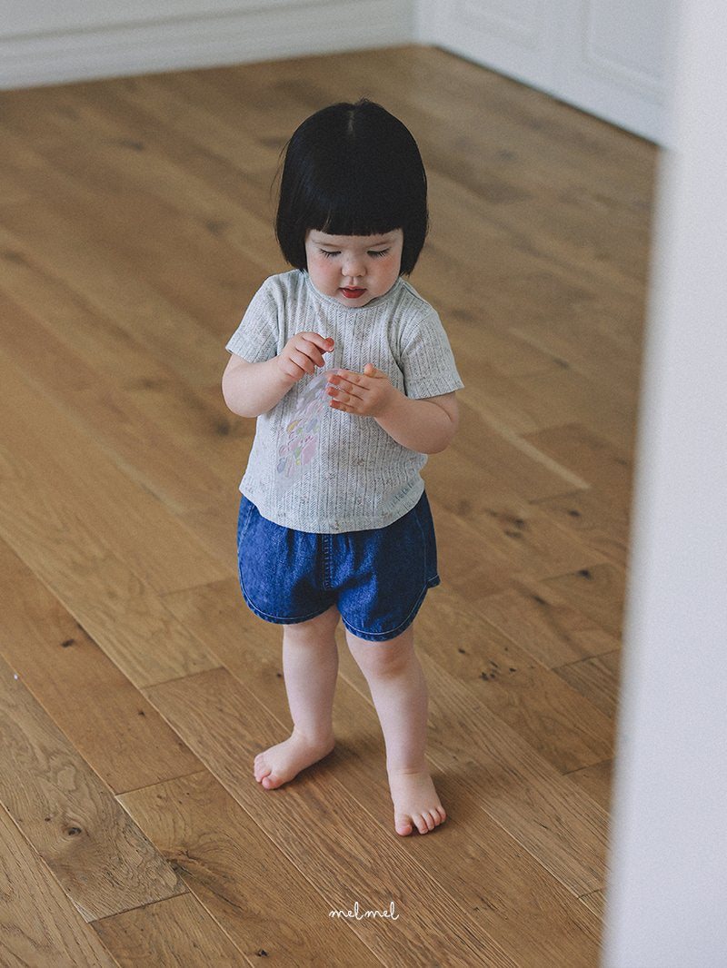 Rib Denim Shorts-melmel-2-1