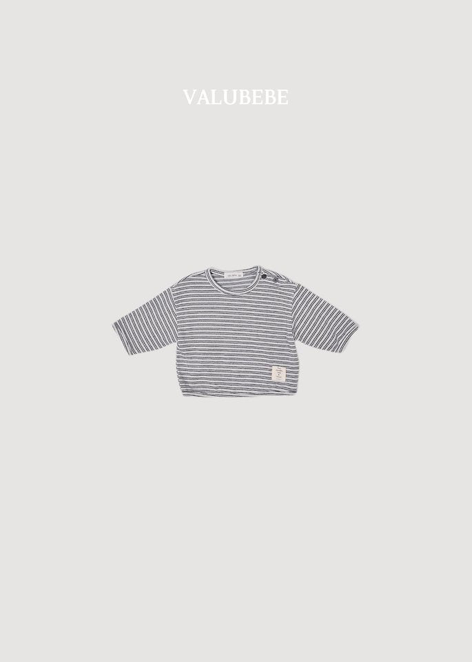 Stripe Button Tee - valubebe - 098