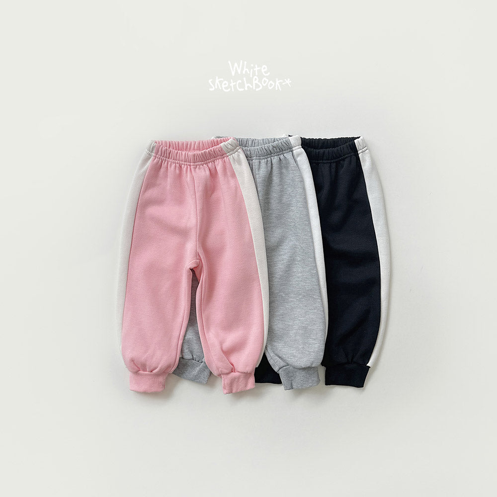 Thick Fleece Jogger Pants-white sketch book-32