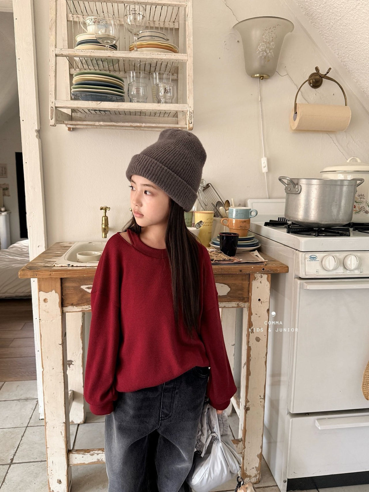 Slit Knit T-Shirt-comma-20