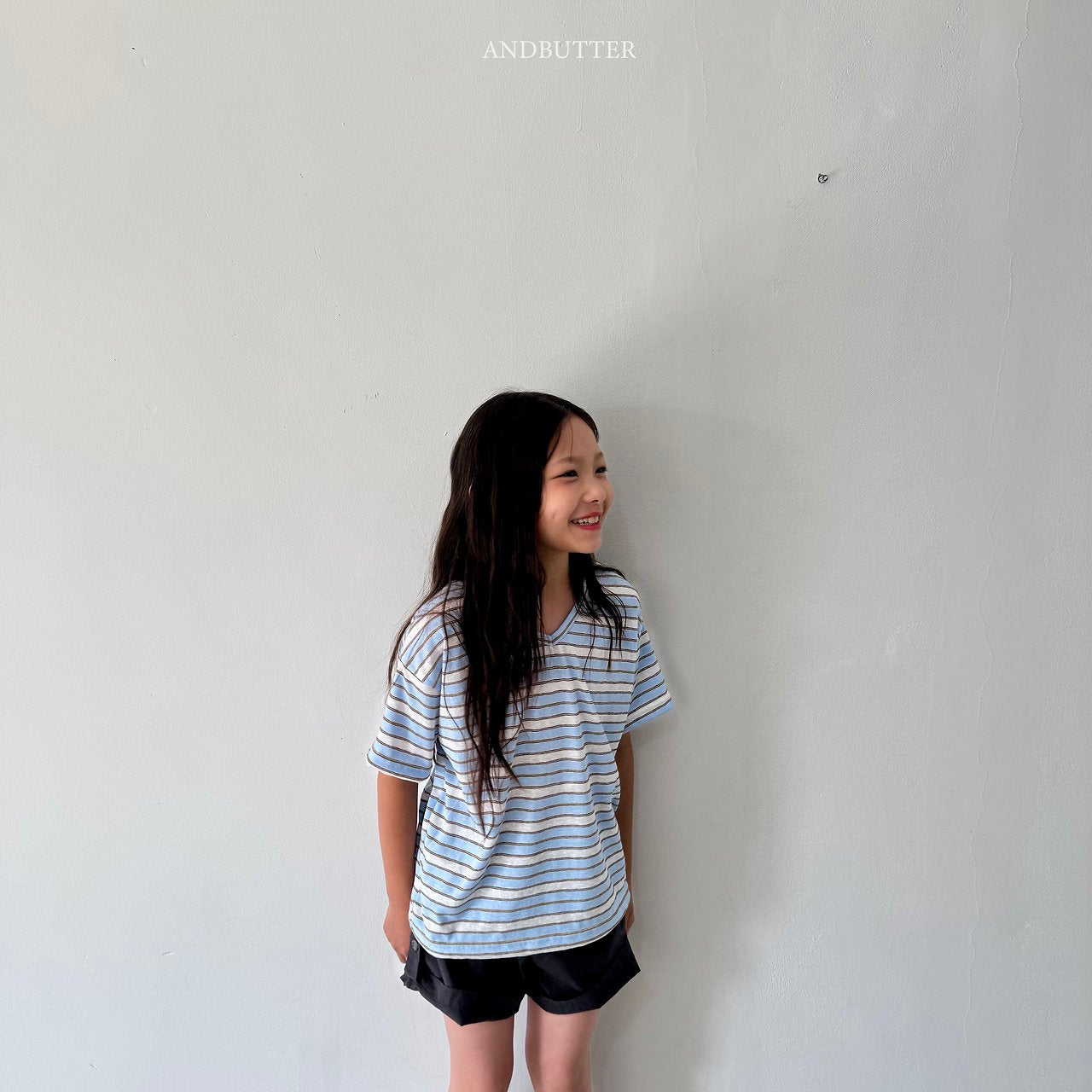 Summer V-Neck Tee-and butter-2-12