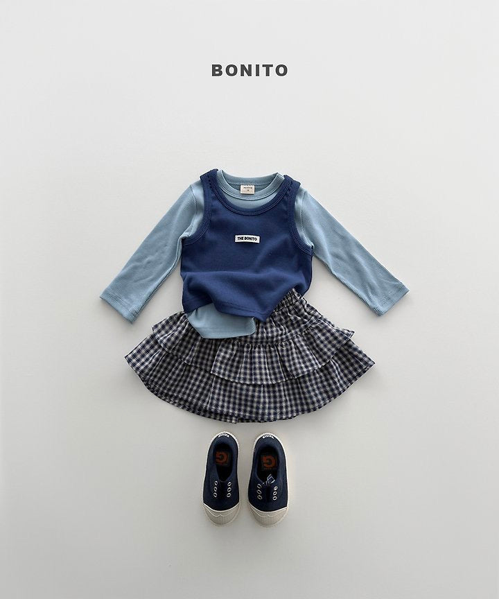 Ribbed Layered Tank Top - BONITO - 055