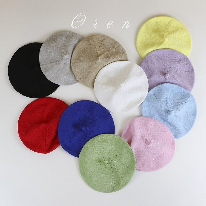spandex knit beret - OREN / 3-3