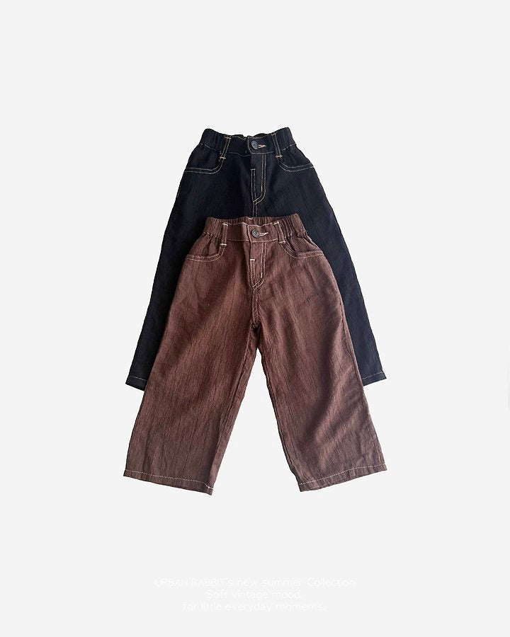 Rayon Wrinkle Pants -URBAN RABBIT-21