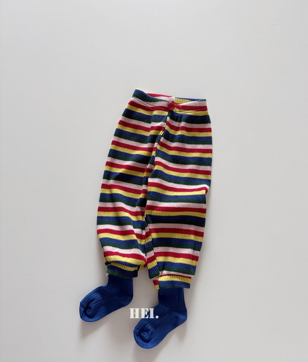 Colorblock Ribbed Pants-Hei-16