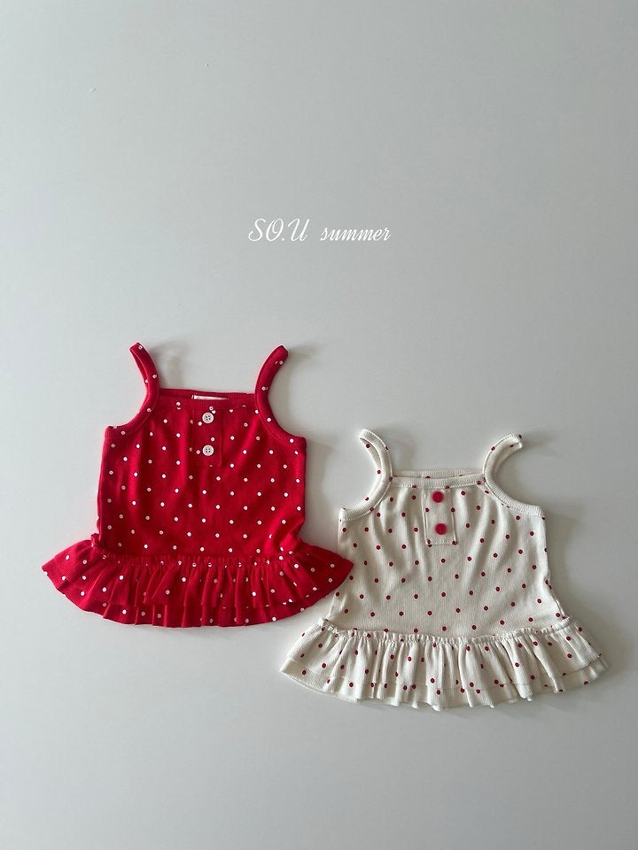 button strap frill t-shirt-SO.U-30