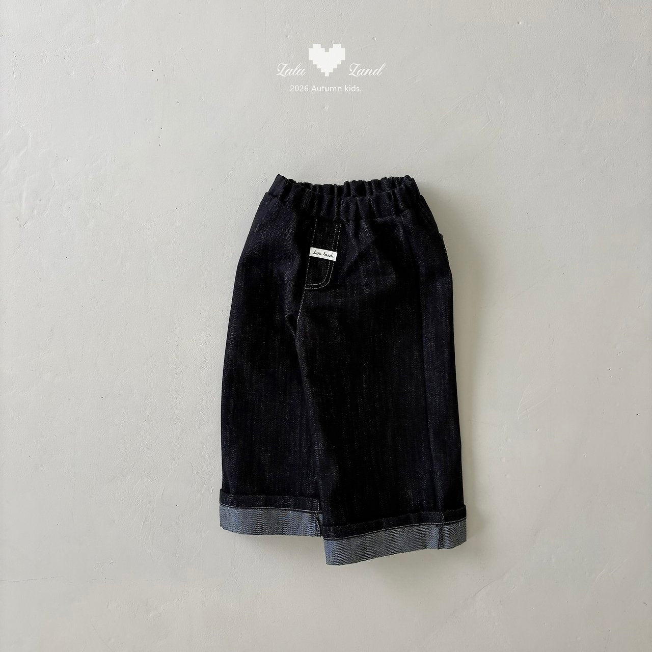 Kids Roll-Up Denim Pants-lalaland-11