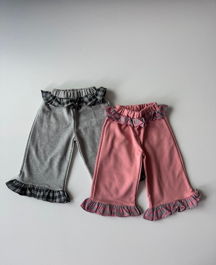 Check Color-Block Wide Pants-lepetitmot-9