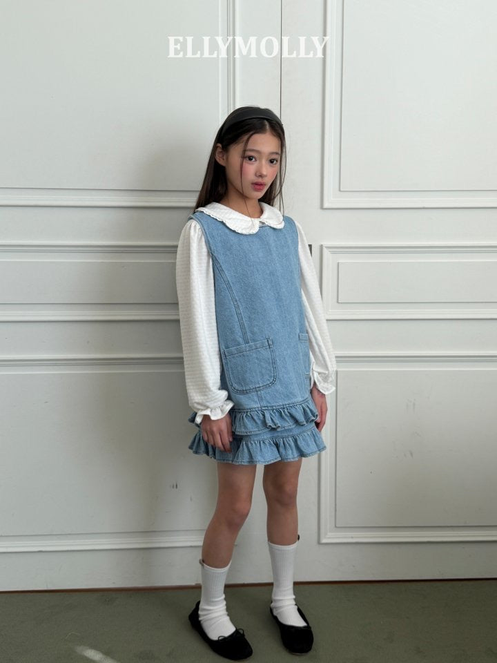 denim little pocket dress - ELLYMOLLY - 43