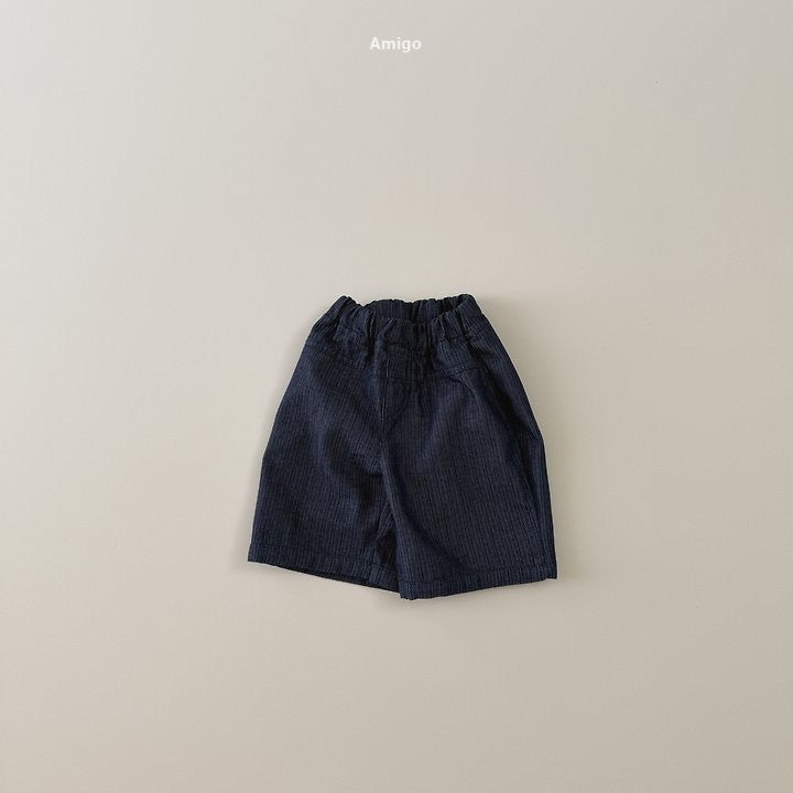 Cropped Herringbone Denim Pants-amigo-42