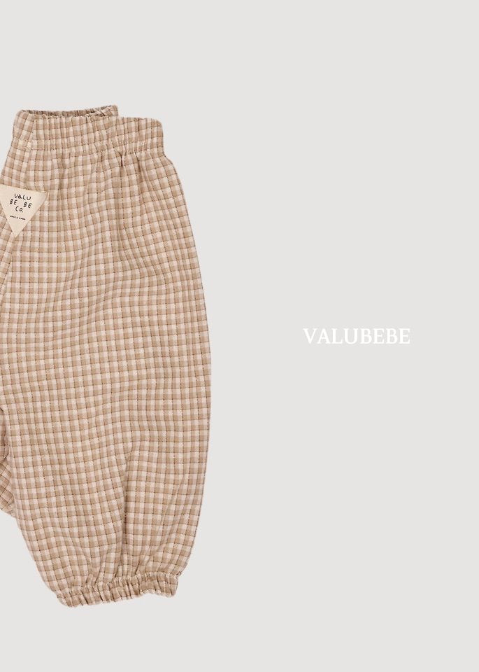 Autumn Emboss Check Pants - valubebe - 049