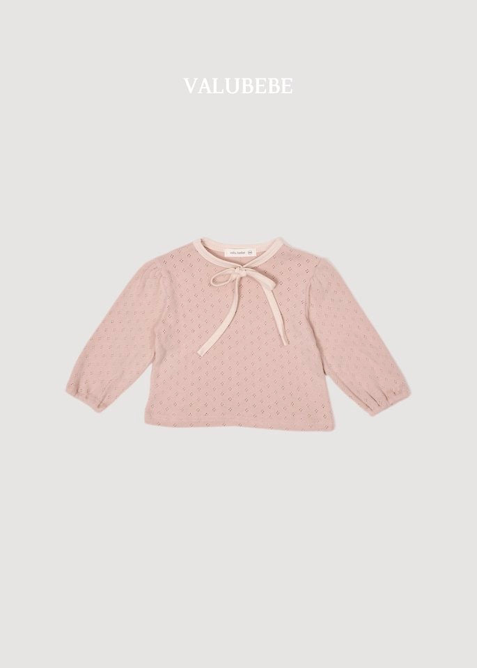 Creamy Ribbon Puff Tee - valubebe - 086