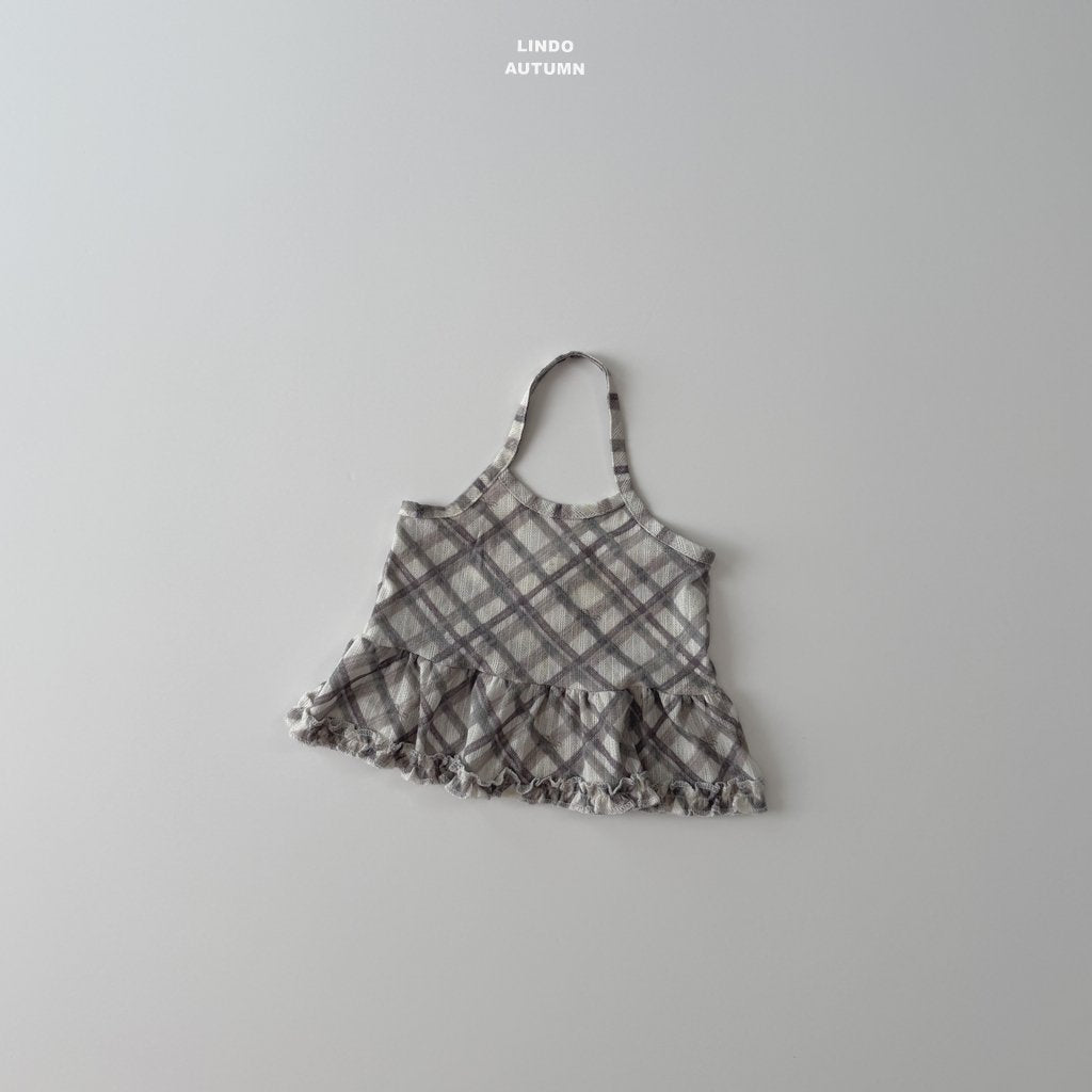 Check Halter Sleeveless Top-LINDO-10
