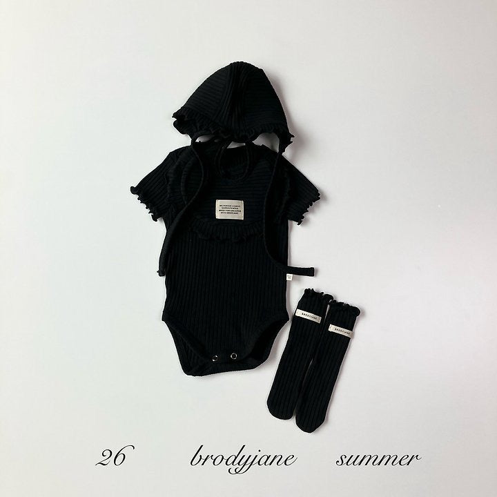 Black Frill Short Sleeve Setup and Bodysuit-brodyjane-20
