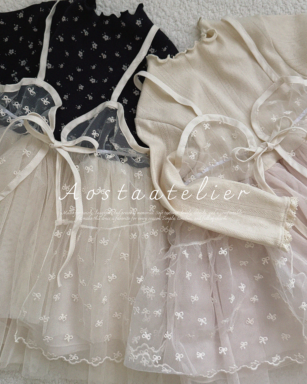 Lace Ribbon Open Dress-Aosta-17