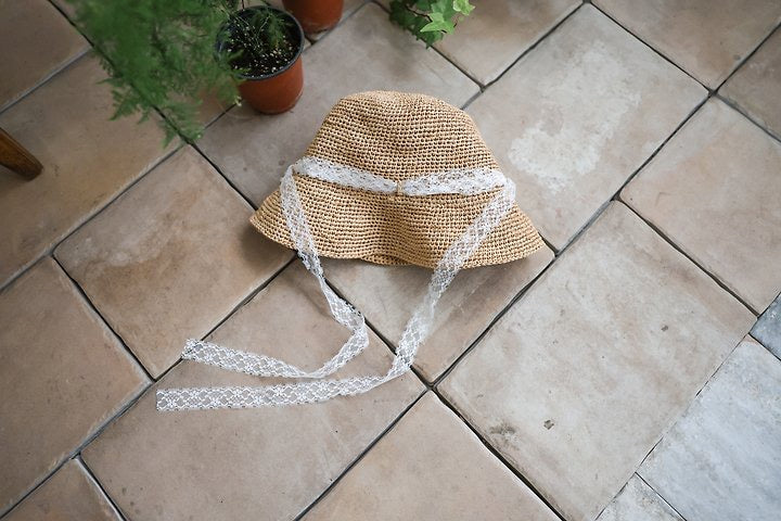 Aris lace straw hat - FLO/3-19