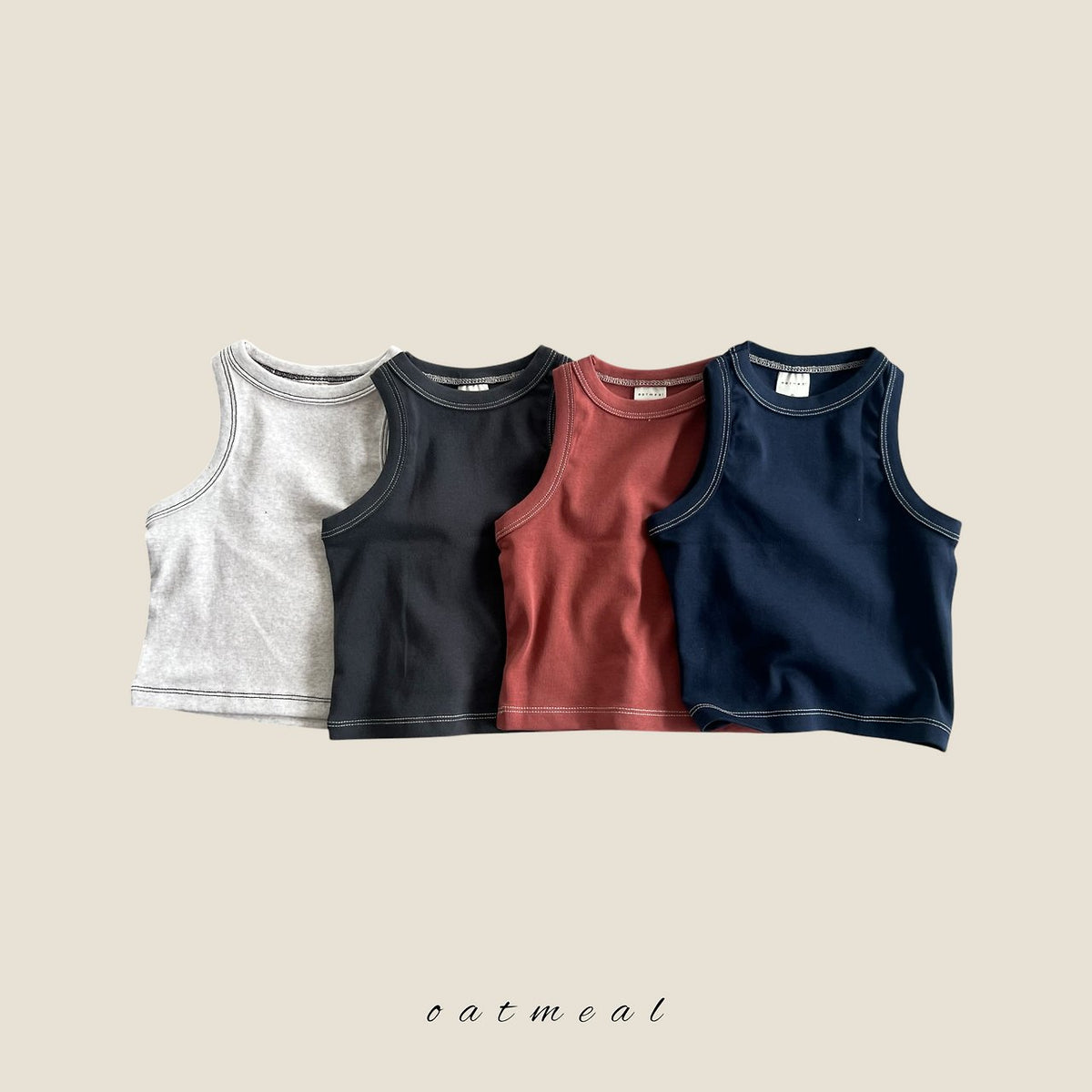 Stitch Sleeveless Top-oatmeal-17