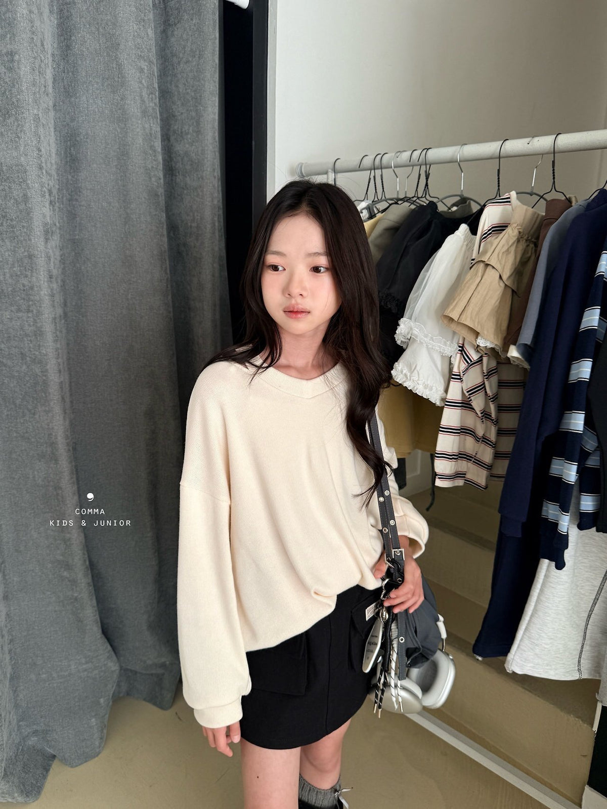 Slit Knit T-Shirt-comma-20