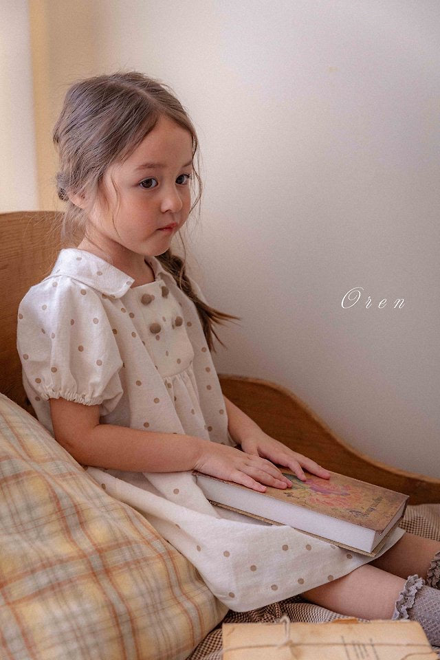 noah double button onepiece ( dot linen ) - OREN / 3-36