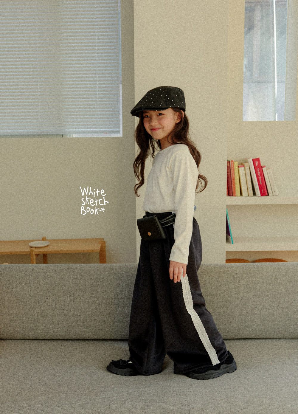 Lace Velour Pants-White Sketch Book-43