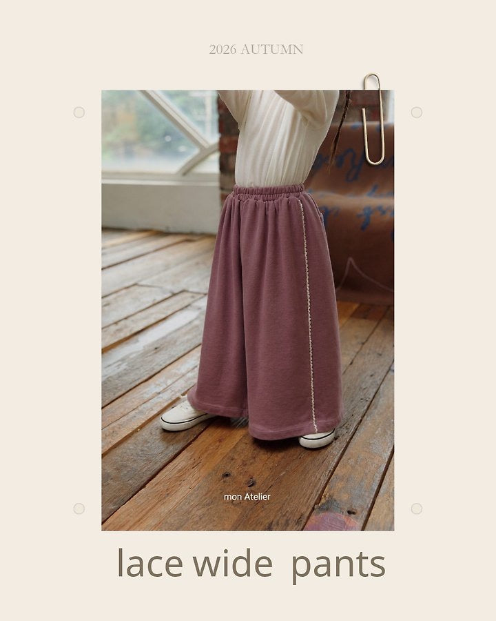 Lace Wide Pants-monatelier-5