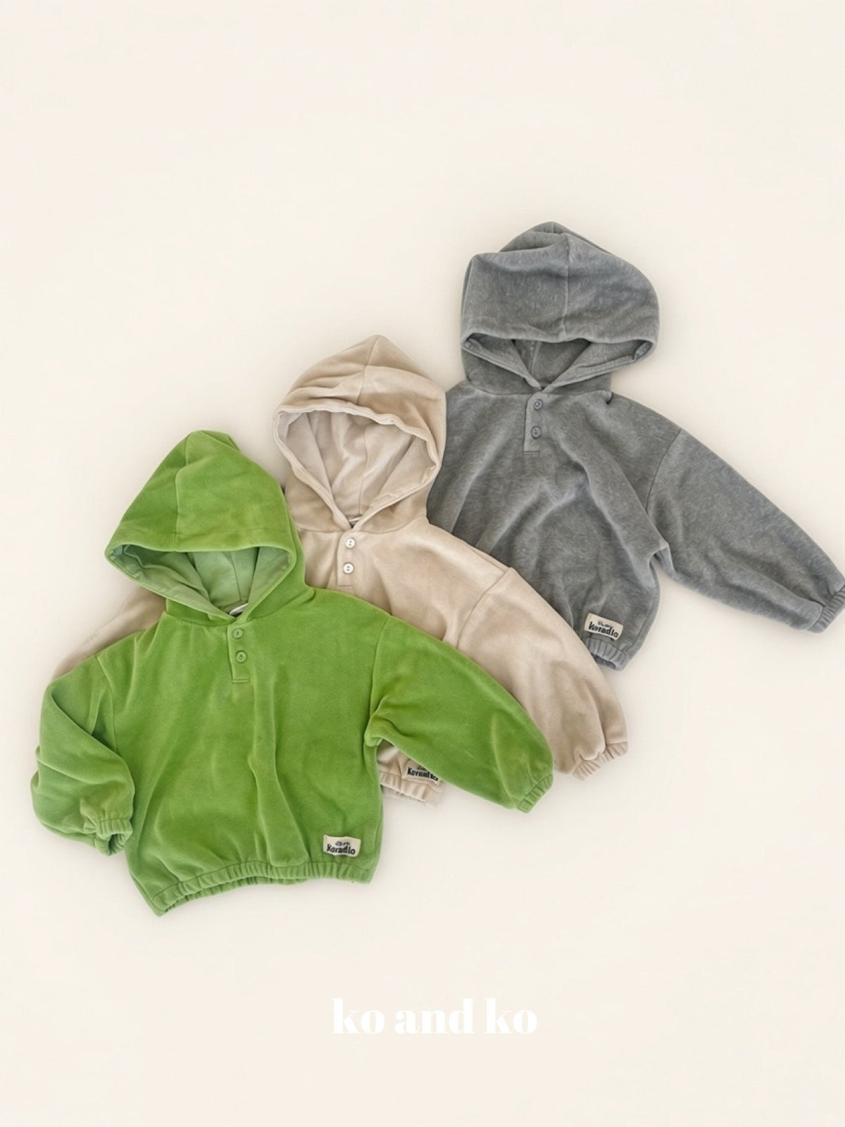 Velour Button Hoodie-ko and ko-17