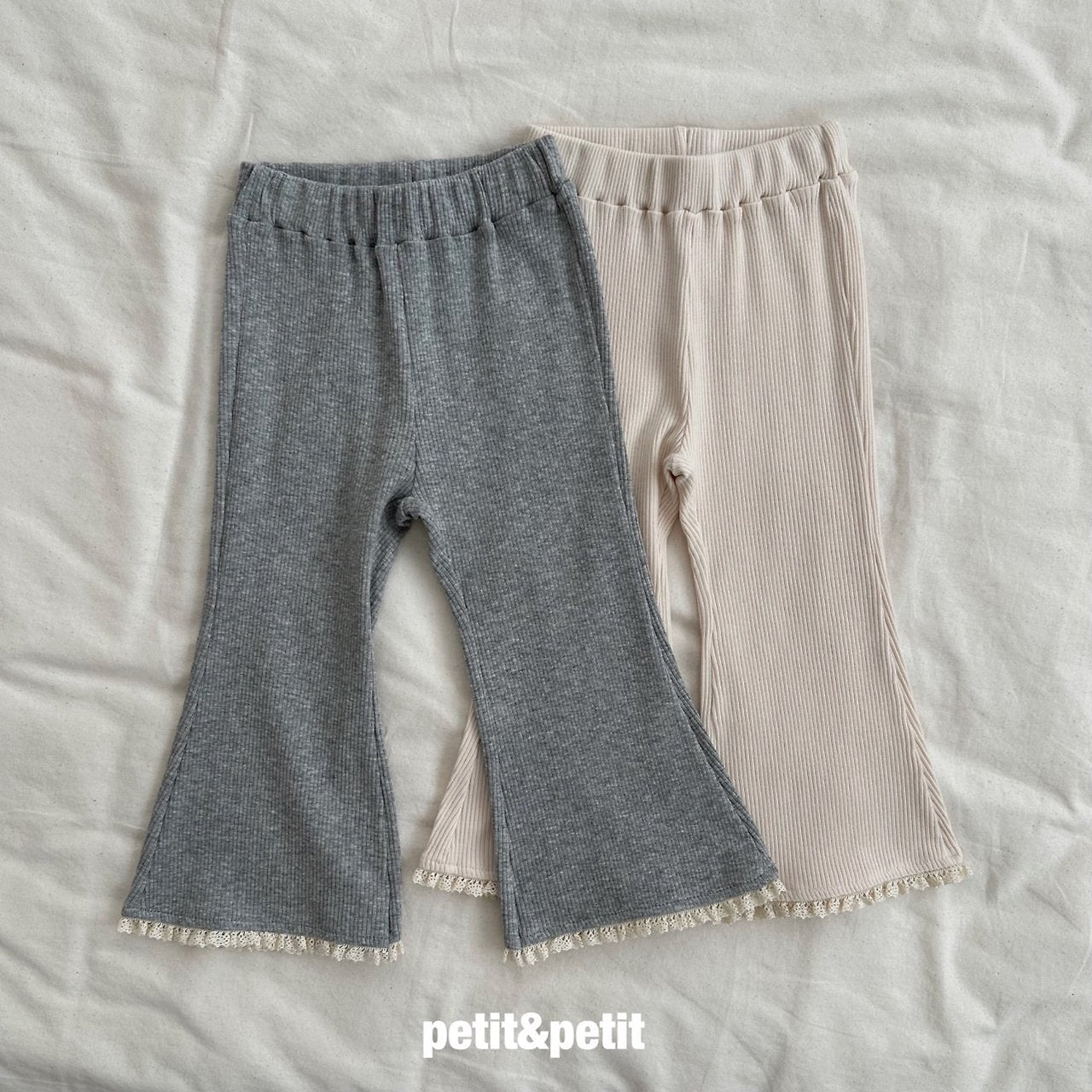 Mild Ribbed Flare Pants-petit petit-37